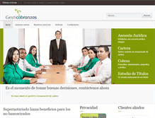 Tablet Screenshot of gesticobranzas.com